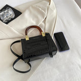 Purpdrank  Fashion Handbags For Women New Luxury Designer Purses And Handbags Stone Pattern Glossy Street Shoulder Crossbody Bag