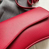 Purpdrank  Irregular Shapes Crossbody Bags For Women Red Lychee Pattern Flap Shoulder Bag Casual Street Simple Fashion Satchels 2025