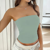 Purpdrank   Strapless Tank Tops Women Backless Y2K Sexy Vest Tops Fashion Casual Elegant Sleeveless Basic Crop Top Summer New