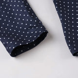 Purpdrank  Korean Autumn U Neck Long Sleeve Polka Dot Bow Bandage All Match Streetwear T-Shirts