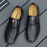 Purpdrank  Spring Autumn New Breathable Loafers Soft Sole Anti Slip Trendy Deep Blue Men's Flat Shoes Fashion Men's Work Shoes