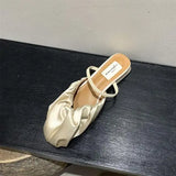 Purpdrank  Shoes Slippers Soft Cover Toe Flock Low Luxury Slides Square heel Slipers Women Comfort Designer Block 2025 Flat Rome Mary Janes