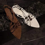 Purpdrank   New Fashion Cow Leather Concise Summer Shoes Stiletto Heels Slingback Dating Casual Elegant Party Modern Women Sandals