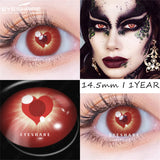 Purpdrank  2pcs Cosplay Colored Contact Lenses Anime Blue Red Eyes Lenses Halloween Green Makeup Eyes Contact Crazy Lens Yearly