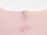 Purpdrank  European style new women's fashion versatile temperament solid color V-neck lace long-sleeved dress