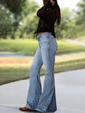 Purpdrank  Women High Waist Wide Leg Pants Hole Straight Pants Long Jeans Casual Trendy Trousers Autumn Winter New Denim Trousers