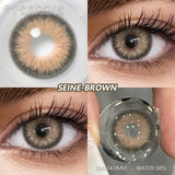 Purpdrank  2pcs Fashion Colored Contact Lenses High Quality Gray/ Brown Contact Lens Blue Eyes Contacts Yearly Green Makeup Lenses