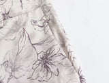 Purpdrank  Spring Summer CHIC Zipper Waist Tie dye Print Wide Leg Pants Women Front Ruched Long Loose Suit Trousers Full Length Bottom
