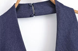 Purpdrank  Denim Dress Summer 2025 New Fashion Slim V-neck Hanging Neck Elegant Long Dress Women Street Holiday Chic Youth Party Dress