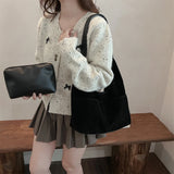 Purpdrank  2-IN-1 Underarm Shoulder Bag Sets For Women Faux Suede Multi Pockets Large Capacity Shopper Tote Bag 2025 Latest Handbags