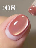 Purpdrank  12ML 12-Color Pink Water Gold Cat Eye Ocean Bubble Glass Beads Gel Nail Polish New Style Spring Nails Summer Nail Pink Nails