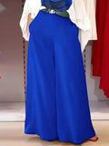 Purpdrank  2025 New Summer Spring Womens Wide Leg Red Blue Pink Pant with Pockets Soft Casual Holiday High Waisted Trousers Lady