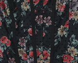 Purpdrank  Sexy Women Black Flower Print Spliced Mesh Bra Corset style Mini Dress Slim Waist Party Skater Bow Lacing up Sling Robe