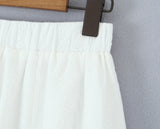 Purpdrank  Holiday White Embroidery Spliced Hollow Out Hole Elastic Waist Maxi Long Skirt Women Ruffles Hem Swing A-lined Skirts Boho