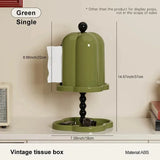 Purpdrank  Luxurious Double-Layer Shelf  DustProof Belt Cover Paper Box Advanced Sense Of Coffee Roll Paper Box French Retro Tissue Box