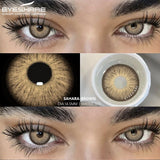 Purpdrank  1 Pair Color Contact Lenses for Eyes 14.5MM Black Lenses Gray Lenses Fashion Lenses Blue Eyes Lenses Brown Lens Yearly