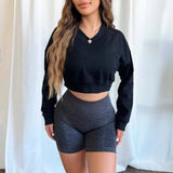 Purpdrank  Women's Long Sleeve Solid Color Sweater Top Loose Casual European American Style Independent Station Fashion for