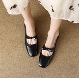 Purpdrank - Square Toe Black Ladies Summer Footwear Mary Jane Low Heel Elegant Japanese Style Lolita Red Gothic Shoes for Women 2023 E Trend