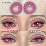 Purpdrank  Pink Colored Contacts Lenses with Myopia Yearly Red Colorcon Cosplay Cosmetic Makeup Pupils Colorful Lens for Eyes