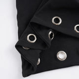 Purpdrank  Solid Hollow Out Bodycon Skirts Dark Sexy Slim Low-Waisted Super Mini Skirts Women Summer Fashion Streetwear Ladies