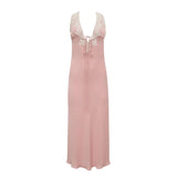 Purpdrank  Sexy Lace Trim Dress for Women Floral Print V Neck Sleeveless Bodycon Dress Backless Cocktail Party Dresses y2k Clothes