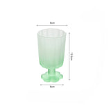 Purpdrank  225ml French Style Drinkware Glass Cup Petal Wine Glass Household Short Footed Cocktail Ice Cream Cup Dopamine Drinking Utensils