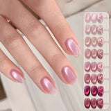 Purpdrank  Pink Peach Cat Magnetic Gel Nail Polish-CAT EYES High Transparency Easy Sparkling Shine,Perfect for Women Gift For Summer