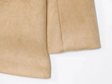 Purpdrank  New Autumn Women's Casual Sle Two-Button Long Sve Loose Suede Vesent Coat Flip Collar Polyester Fiber Faionable