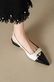 Purpdrank  Summer NewFashion able Pointed Leather Face Color Block Light Mouth Women's Comfortable Sandals for External Wearing autumn