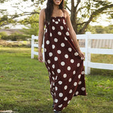 Purpdrank  Casual Sleeveless Hight Waist Long Dress Summer Sexy Off Shoulder Suspender Dress Lady Fashion Polka Dot Print Loose Party Dress