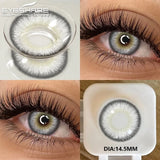 Purpdrank  2Pcs Soft Lenses Blue Contacts Gray Lenses Yearly Fashion Color Contact Lenses for Eyes Beauty Eye Color Makeup Pupils