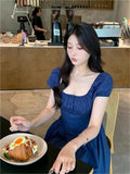 Purpdrank  Evening Party Dresses Short Luxury Dresses Women Summer White Dress Women Clothing Short Sleeve Ruched Dresses Button Up