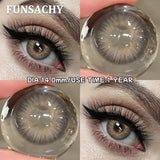 Purpdrank  1 Pair Colored Brown Contact Lenses for Eyes Natural Soft Lens Women Makeup Lens Cosmetics Gray Pupils Yearly Daily Use