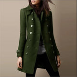 Purpdrank Autumn Winter Turn-down Neck Woolen Jacket Coat Women Fashion Black Long Sleeve Double Breasted  Loose Wool Coats Streetwear