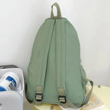 Purpdrank   Women Schoolbag Waterproof Large Capacity School Backpack Smooth Zipper Solid Teens Girl Casual Daypack Bag Student Supply