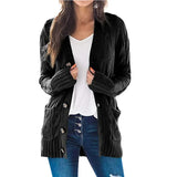 Purpdrank  Vintage Harajuku Knitted Cardigan Autumn Winter Coat Women's Single-Breasted Tops Long Sleeve Pink Black White Jacket Sweater