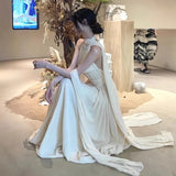 Purpdrank  Backless Halter Apricot Chiffion Maxi Dress Women Sleeveless Lace-up Elegant Vintage Clothing Lady Streetwear Party Vestidos