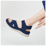 Purpdrank  European And American Sports Casual Sandals New Velcro Hollow Thick-Soled Women's Sandals Lightweight Comfortable And Simple