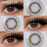 Purpdrank  1 Pair Contact Lenses Big Brown Lenses for Eyes Beauty Pupils Comestic Eye Color Len Korean Pupils Makeup Accessoriess