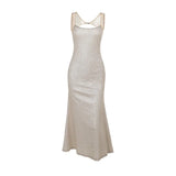 Purpdrank  Sexy Glitter Sequins New Evening Party Dress Fashion Women's Sleeveless Backless Bling Long Dresses Clubwear Women Outfits