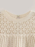 Purpdrank  Knit Jacquard Mesh Women Skirts Sets New Elegant Hollow Out O Neck Sleeveless Vest Casual Drawstring A-Line Mini Skirt