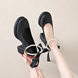 Purpdrank  Brief Pumps 2025 Beige High Heels Bow Shoes Sandals Ladies Mary Jane Sweet Spring Latest 12cm African Lolita Branded Fashion But