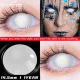 Purpdrank  2pcs Cosplay Colored Contact Lenses Anime Blue Red Eyes Lenses Halloween Green Makeup Eyes Contact Crazy Lens Yearly