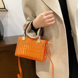 Purpdrank  Fashion Handbags For Women New Luxury Designer Purses And Handbags Stone Pattern Glossy Street Shoulder Crossbody Bag