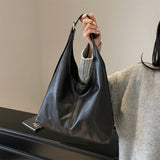 Purpdrank  Fashion Women Tote Bag Set 2-IN-1 Soft PU Leather Pure Color Large Capacity Shoulder Shopper Totes With Small Pockets 2025