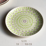 Purpdrank  Ceramic Round Shape Floral Plates Dinner Sets Large Capacity Large Plate Dessert Salad Plate Beautiful Table Tableware Services