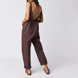 Purpdrank  Elegant Women Denim Bib Overalls Chic Straight Jeans Jumpsuit Romper Pants With Pockets Strap Onepices Streetwear