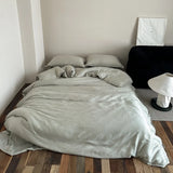 Purpdrank  600TC Washed Lyocell Soft Bedding Set Single Double Queen King Size Duvet Cover Set Bed Sheet/Fitted Sheet Pillowcases 3/4Pcs