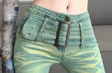 Purpdrank  Bell Bottom Trousers High Waist Shot Womens Flared Jeans South Korea Streetwear On Sale 2025 Quality R Xxl Denim Pants for Women