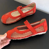 Purpdrank  Mesh Breathable Flat Shoes Women Fashion Round Toe Shallow Casual Shoes Concise Comfortable Soft Bottom Brand Designer Shoes